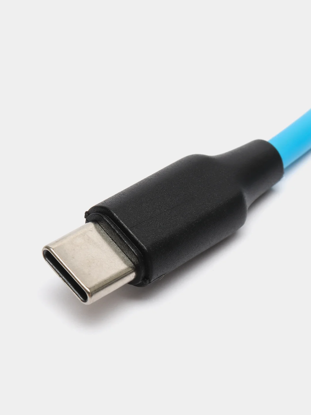 Голубой мягкий Силиконовый USB кабель провод зарядник шнур Micro, Type-C, iPhone Lightning Android