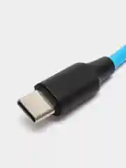 Голубой мягкий Силиконовый USB кабель провод зарядник шнур Micro, Type-C, iPhone Lightning Android