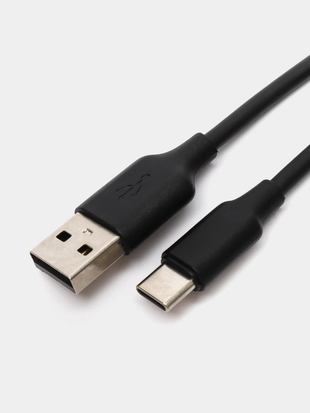 Черный мягкий Силиконовый USB кабель провод зарядник шнур Micro, Type-C, iPhone Lightning Android