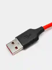 Красный мягкий Силиконовый USB кабель провод зарядник шнур Micro, Type-C, iPhone Lightning Android
