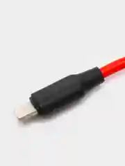 Красный мягкий Силиконовый USB кабель провод зарядник шнур Micro, Type-C, iPhone Lightning Android