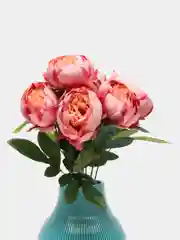 Кораллово-розовый искусственные цветы пионы крупные Пижон 45см
