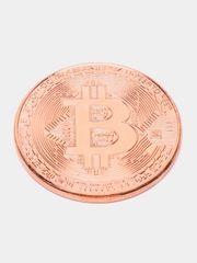Сувенирная блокчейн монета "Биткоин" (Bitcoin), в футляре