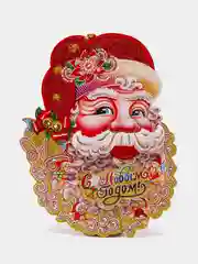 Золотой новогодние украшения для декора дома, Дед Мороз и Снегурочка для интерьера