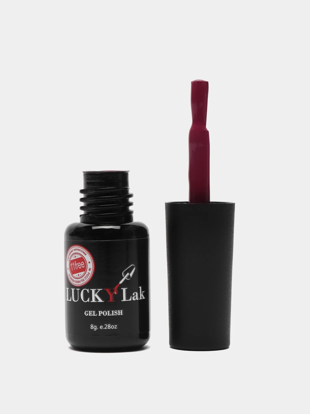 Вишнёвый гель лак Luckylak Kapsula 08, 8g, темно-розовый для маникюра и педикюра
