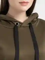 Зелёный хаки худи LaFemme, с капюшоном