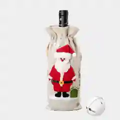 Новогодний чехол - мешок / подарочный новогодний чехол для бутылки
