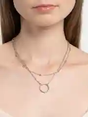 Серебряный двойная цепочка