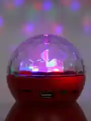 Красный диско-шар светодиодный, с Bluetooth, светомузыка