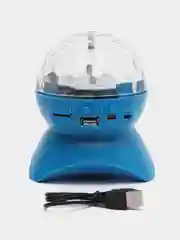 Синий диско-шар светодиодный, с Bluetooth, светомузыка