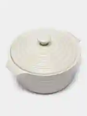 Кастрюля из жаропрочной керамики Доляна "Бруно", 750 мл, 19х16х7,5 см, цвет белый