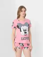 Розовый пижама женская с шортами, костюм домашний