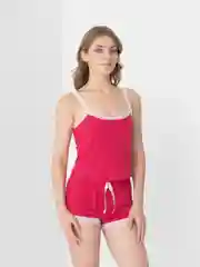 Вишнёвый пижама женская с шортами