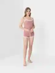 Пастельно-коралловый пижама женская с шортами