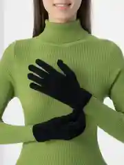 Серый металлик перчатки женские зимние
