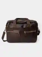 Сумка-портфель для ноутбука мужская кожаная на плечо, деловая