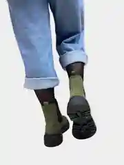 Зеленый женские ботинки,челси