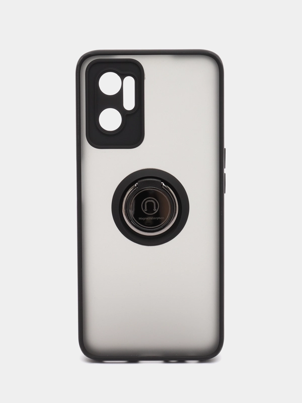 Чехол для Realme 9i (Реалми), с магнитом и кольцом, противоударный
