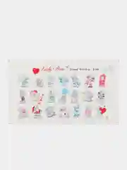 Наклейка для дизайна ногтей Lucky Rose Персонажи Мишка Тедди, слайдер для маникюра