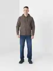 Коричневый свитер утеплённый, мужской