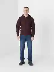 Бордовый свитер утеплённый, мужской