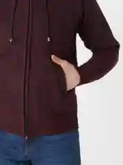 Бордовый свитер утеплённый, мужской
