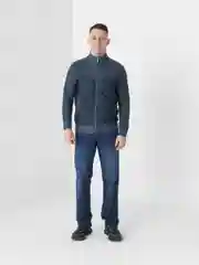 Синий меланж куртка мужская демисезонная
