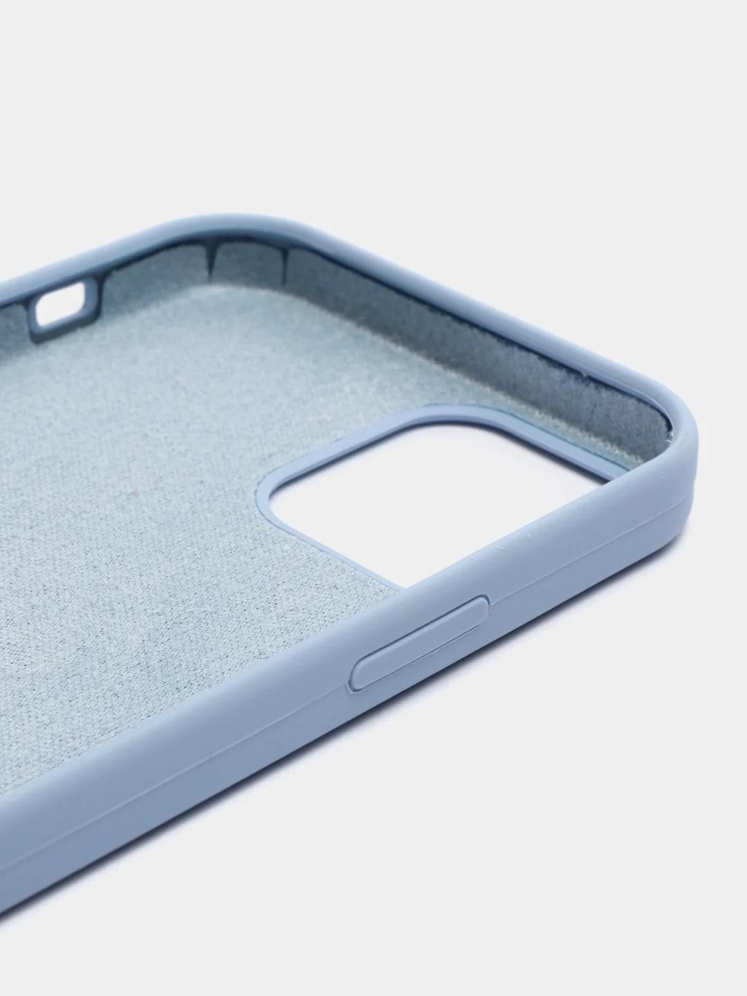 Светло-синий чехол Silicone Case для iPhone 12 / iPhone 12 Pro, закрытый низ