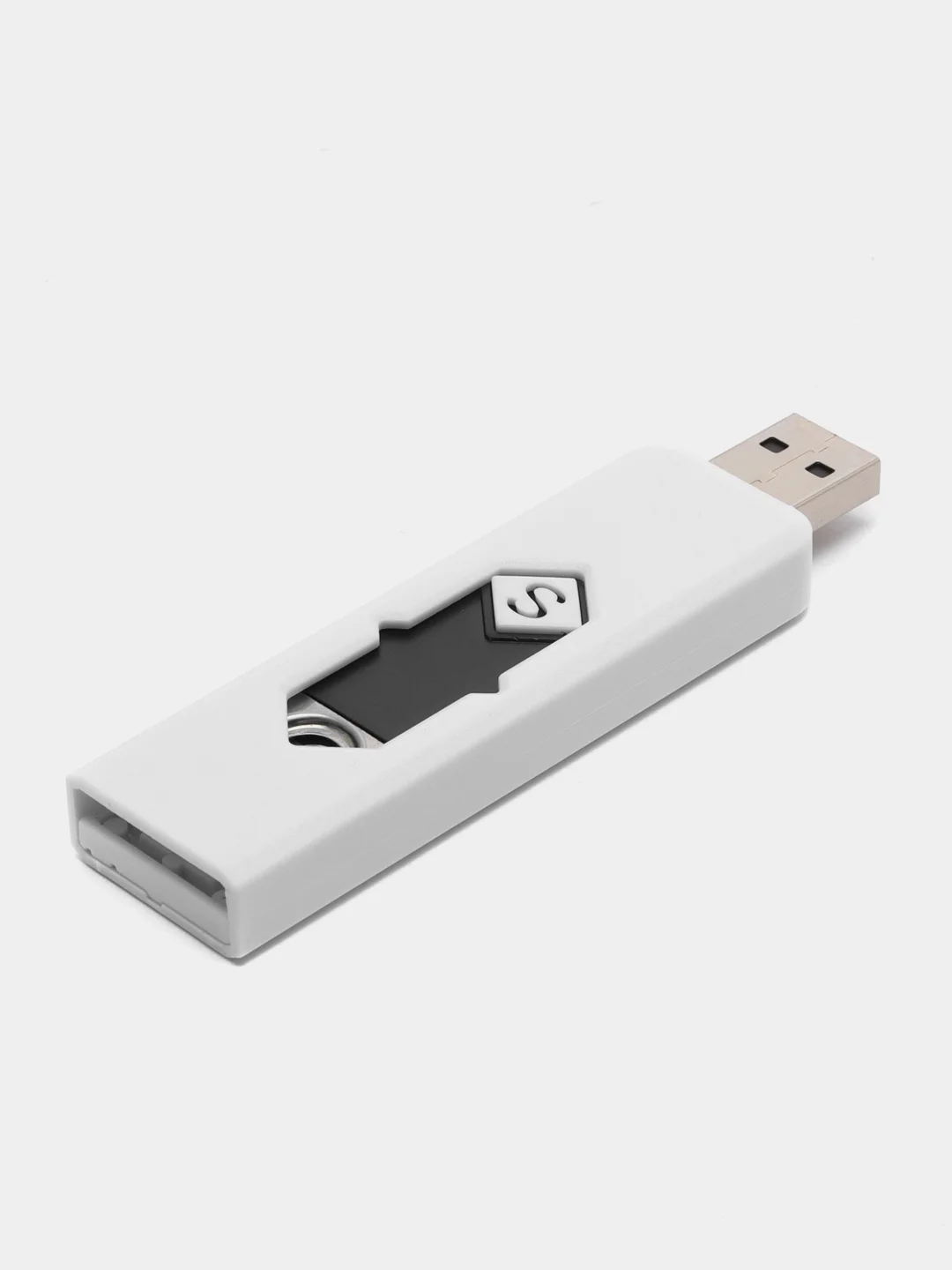Белый зажигалка электронная, Многоразовая зажигалка USB, Электрозажигалка сенсорная