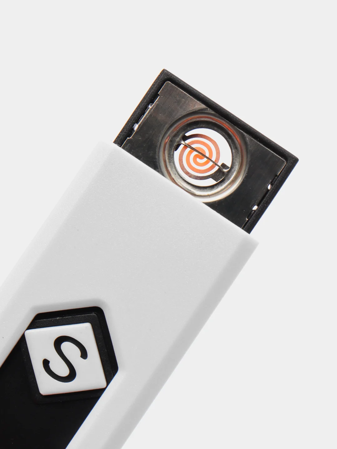 Белый зажигалка электронная, Многоразовая зажигалка USB, Электрозажигалка сенсорная