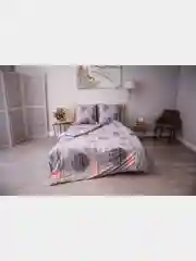 Серебряный комплект постельного белья Cotton Nights Sweet Dreams, хлопок
