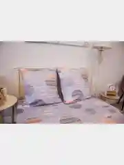 Серебряный комплект постельного белья Cotton Nights Sweet Dreams, хлопок