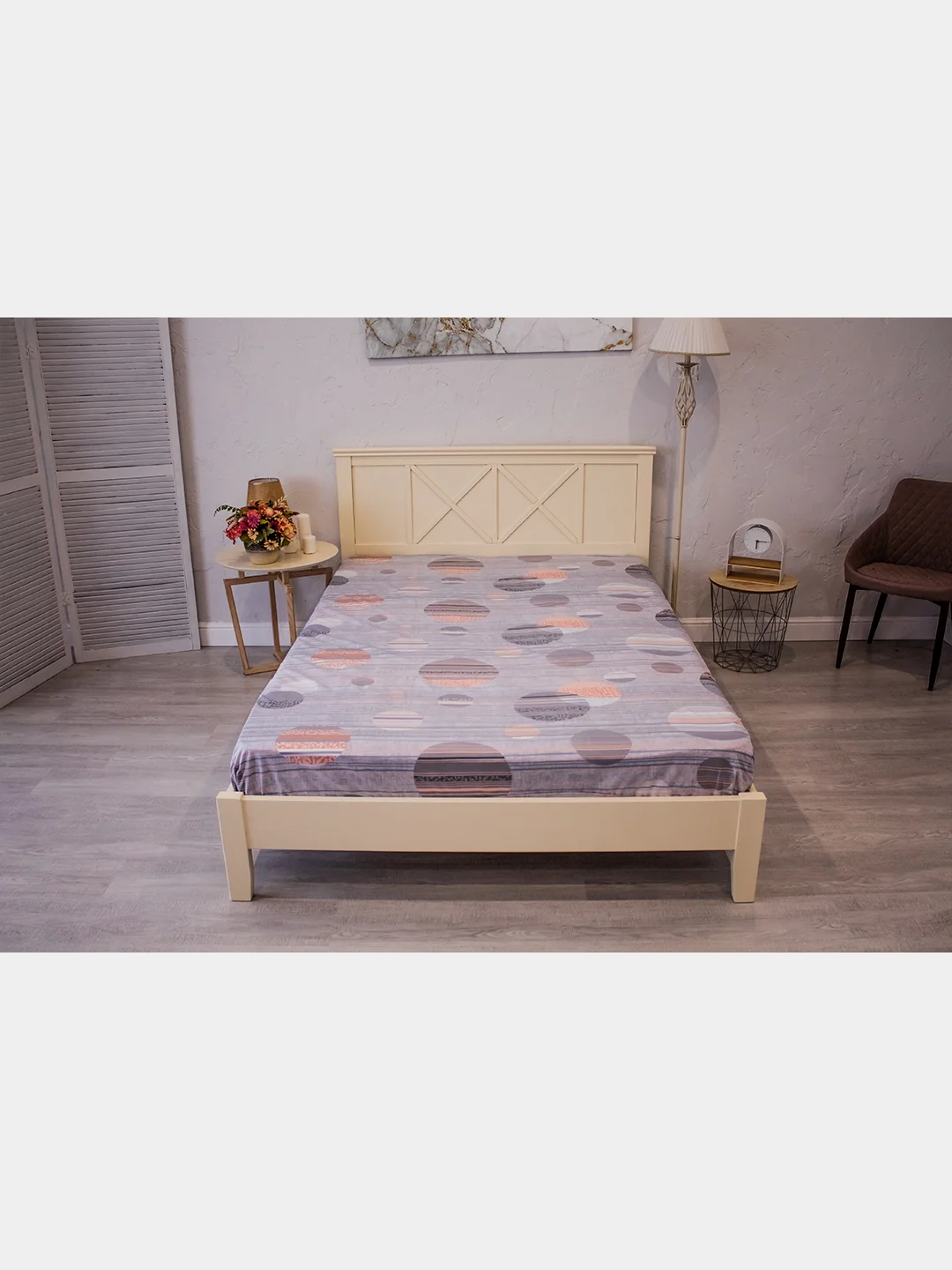 Серебряный комплект постельного белья Cotton Nights Sweet Dreams, хлопок