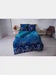 Синий меланж комплект постельного белья Cotton Nights Sweet Dreams, хлопок