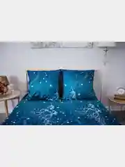 Синий меланж комплект постельного белья Cotton Nights Sweet Dreams, хлопок