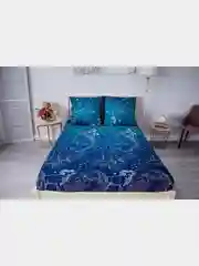 Синий меланж комплект постельного белья Cotton Nights Sweet Dreams, хлопок