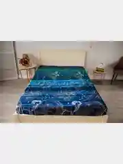 Синий меланж комплект постельного белья Cotton Nights Sweet Dreams, хлопок