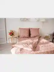 Светло-коричневый комплект постельного белья Cotton Nights Sweet Dreams, хлопок