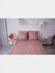 Светло-коричневый комплект постельного белья Cotton Nights Sweet Dreams, хлопок