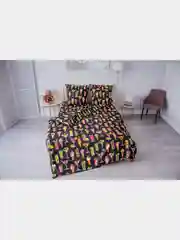Синий меланж комплект постельного белья Cotton Nights Sweet Dreams, хлопок