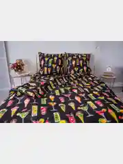 Синий меланж комплект постельного белья Cotton Nights Sweet Dreams, хлопок