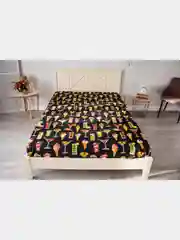 Синий меланж комплект постельного белья Cotton Nights Sweet Dreams, хлопок