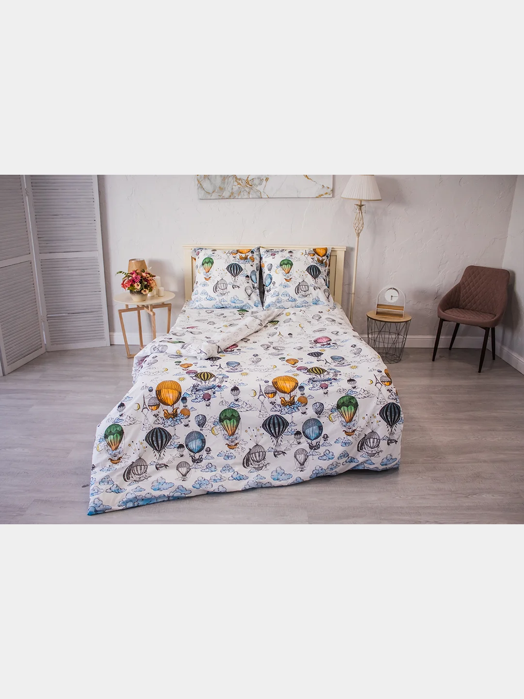 Белый комплект постельного белья Cotton Nights Sweet Dreams, хлопок