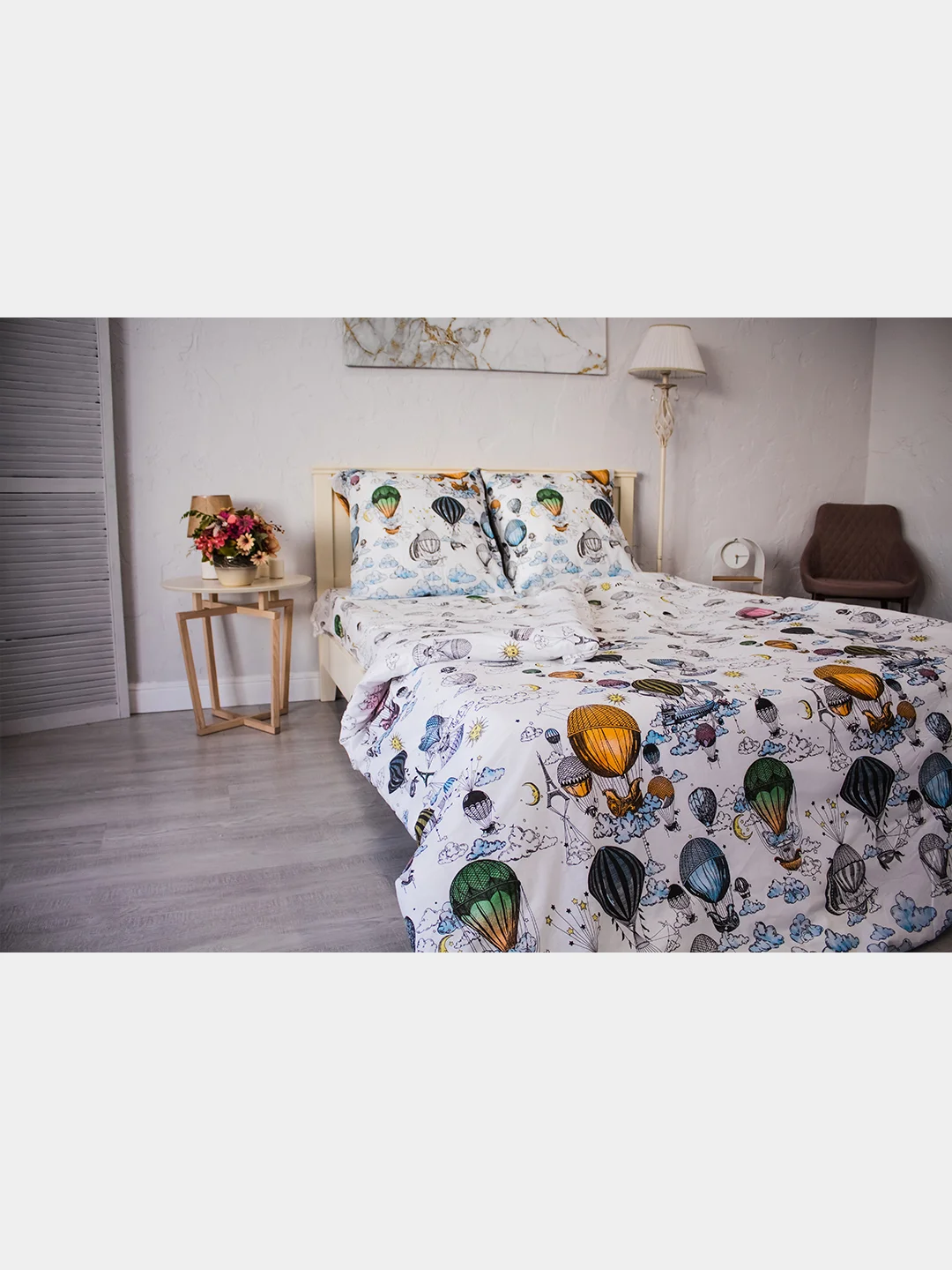 Белый комплект постельного белья Cotton Nights Sweet Dreams, хлопок