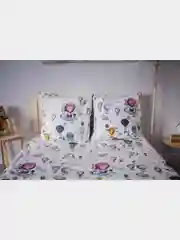 Белый комплект постельного белья Cotton Nights Sweet Dreams, хлопок