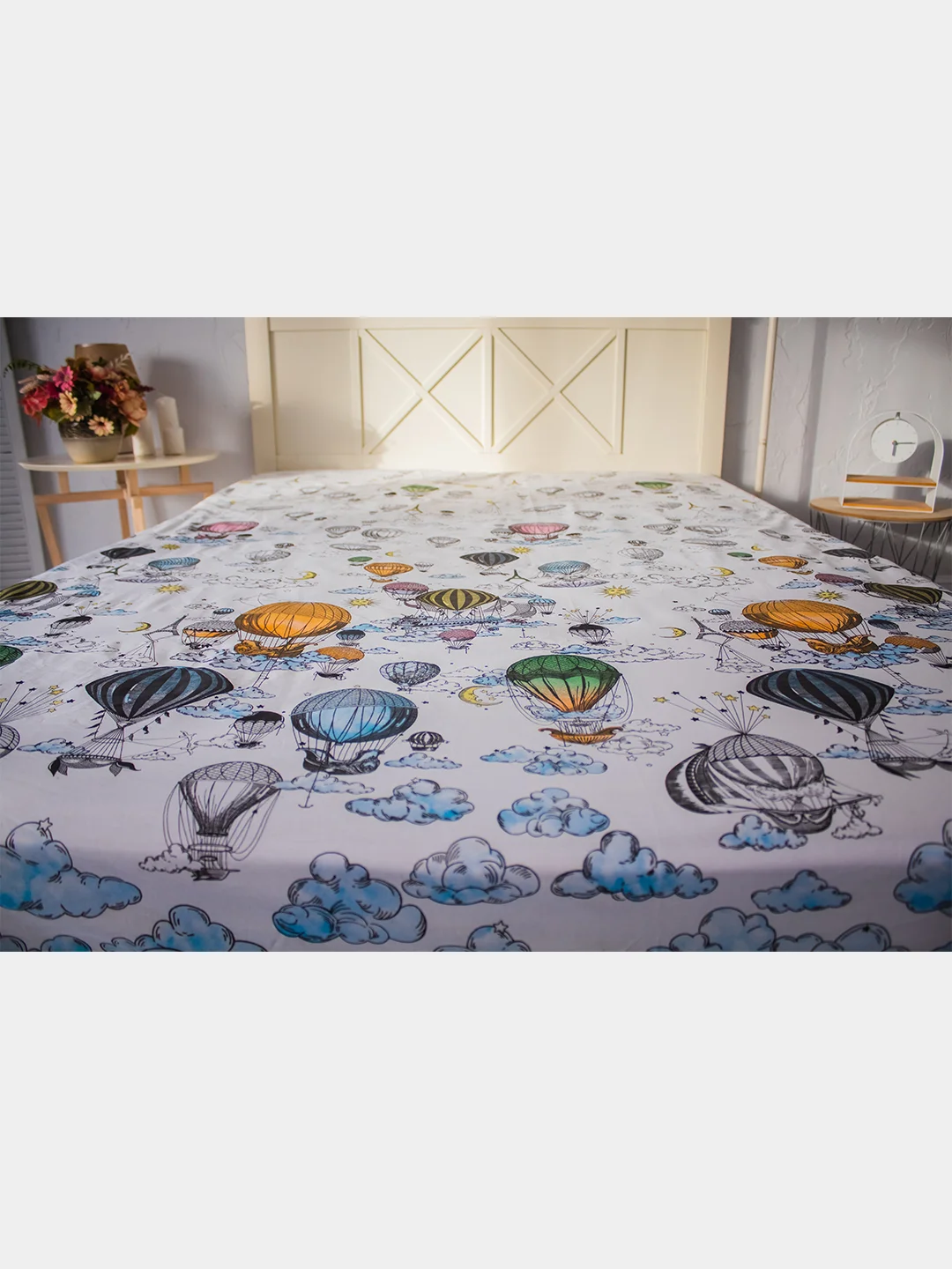 Белый комплект постельного белья Cotton Nights Sweet Dreams, хлопок