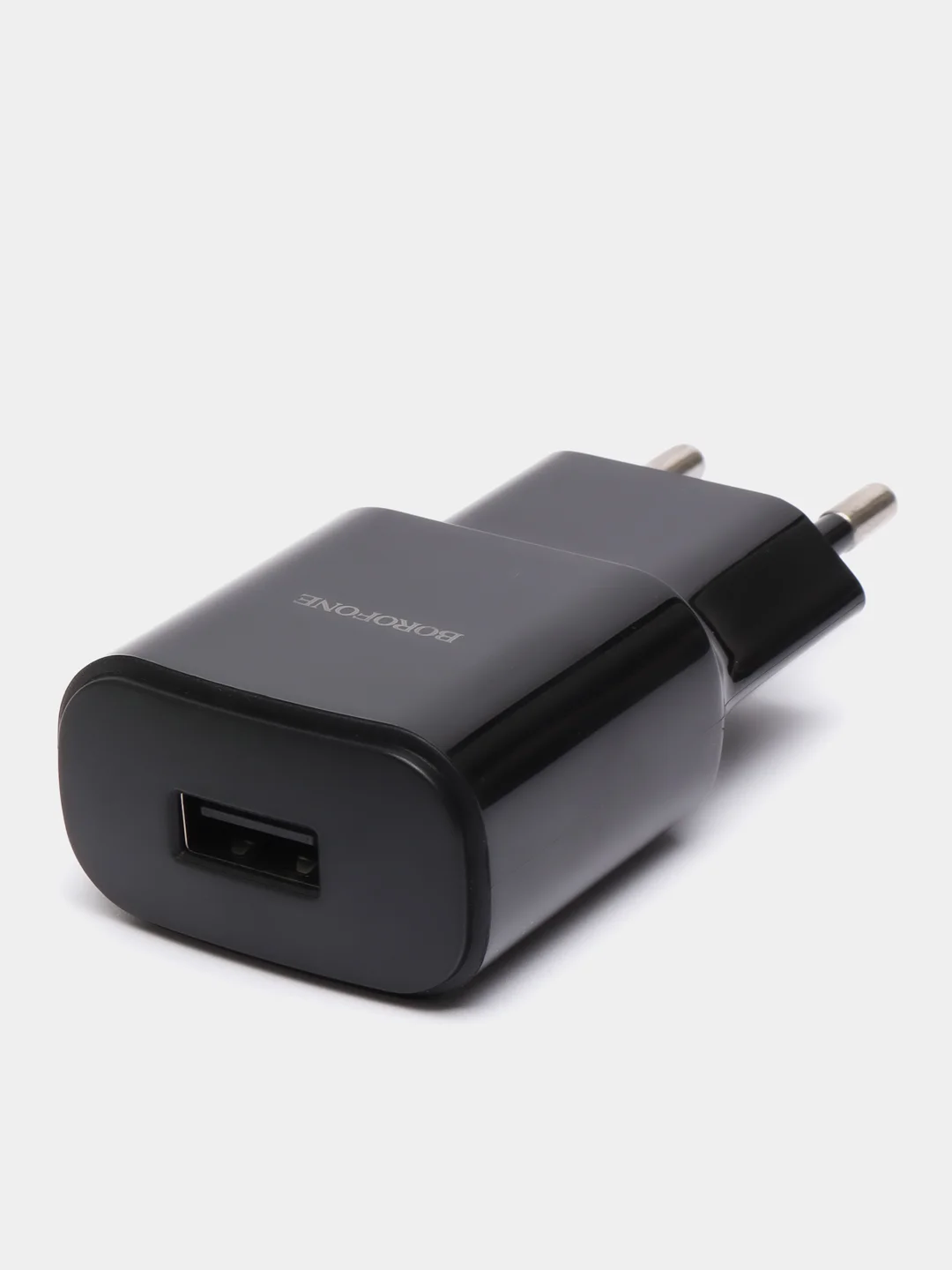 Черный блок питания для iPhone Borofone BA48A, 2.1 A+кабель Lighting
