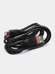Черный блок питания для iPhone Borofone BA48A, 2.1 A+кабель Lighting
