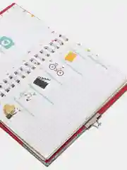 Красный анкета для девочки А6 с замком