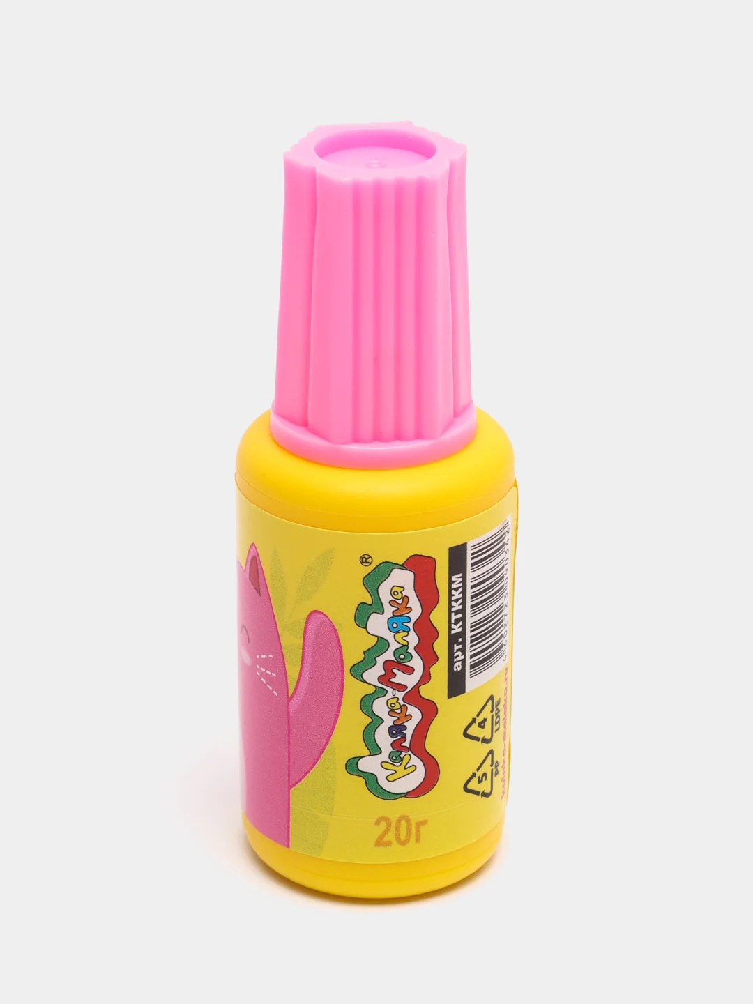 Розовый клей ПВА, с кисточкой, 20 г